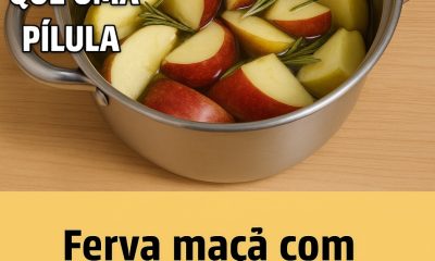 chá de maçã com alecrim