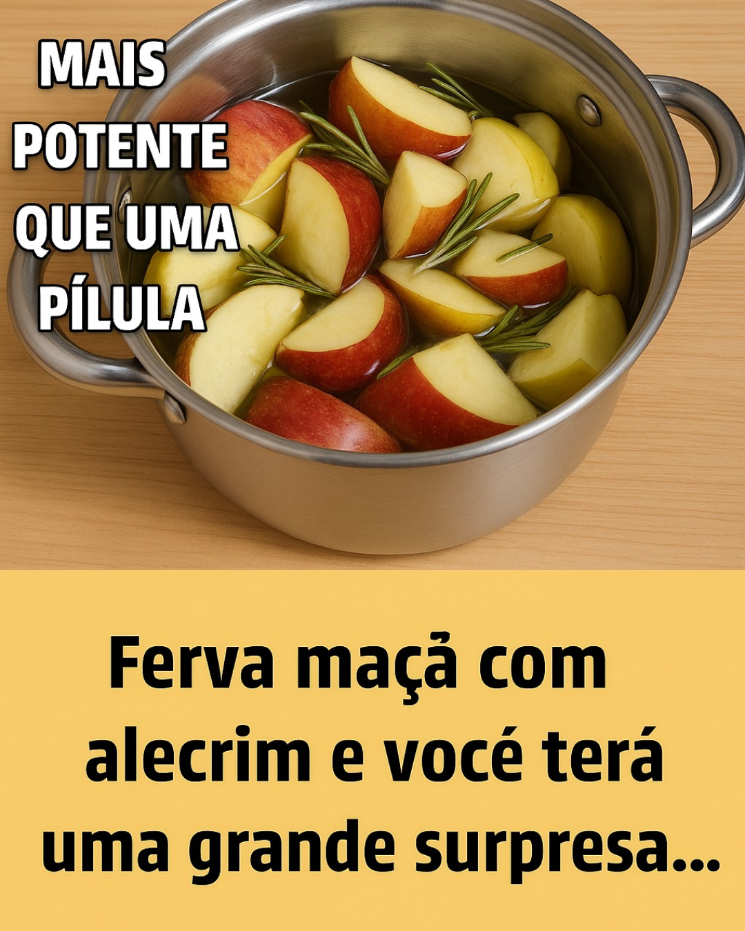 chá de maçã com alecrim