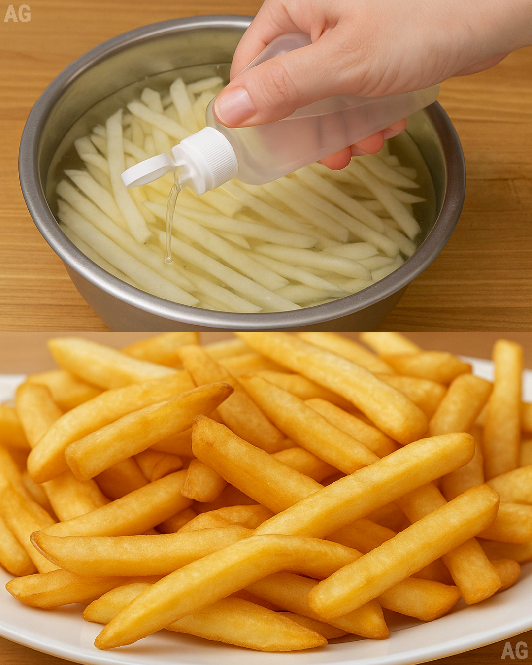 Batata frita sequinha e crocant