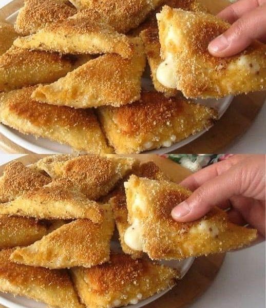 Torradas recheadas de batata e queijo