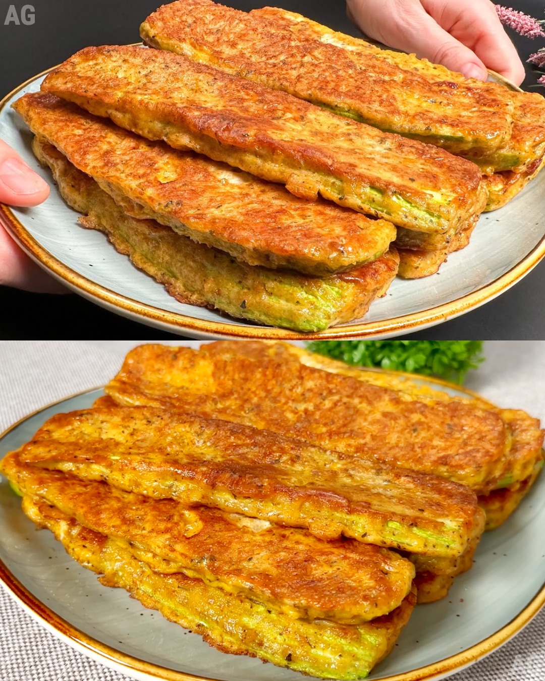 Abobrinha Frita Empanada com Molho