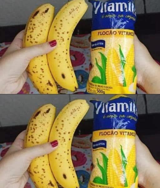 bolinhos de banana e farinha de milho