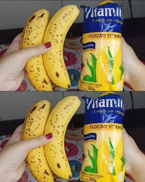 bolinhos de banana e farinha de milho