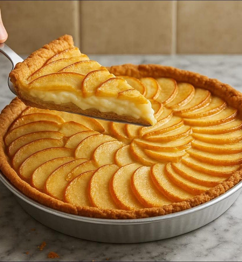 Torta cremosa de maçã