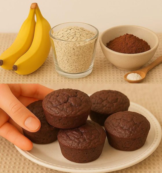 Muffins Saudáveis de Cacau com Aveia