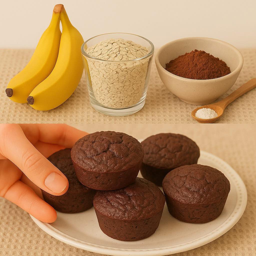 Muffins Saudáveis de Cacau com Aveia