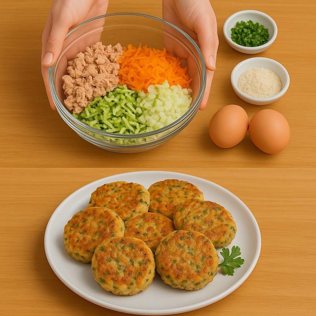 Bolinhos de Atum com Legumes