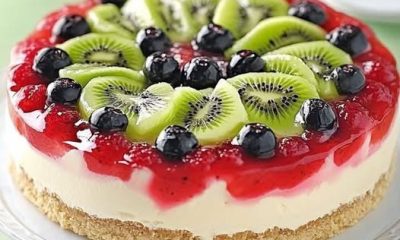 Torta de Maracujá, Kiwi e Morango