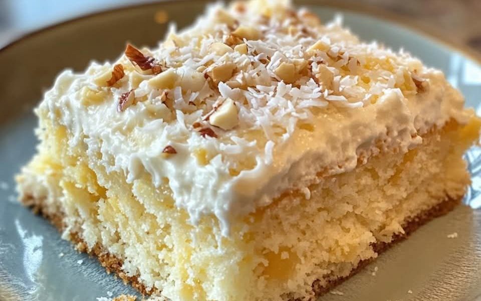 Bolo de Abacaxi com Coco
