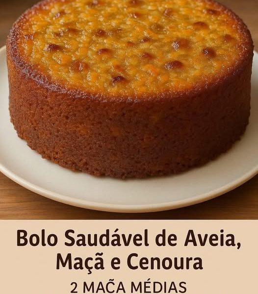 Bolo de Aveia, Maçã e Cenoura