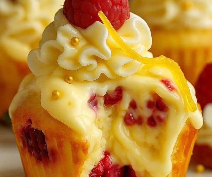 Cupcakes de Framboesa com Limão