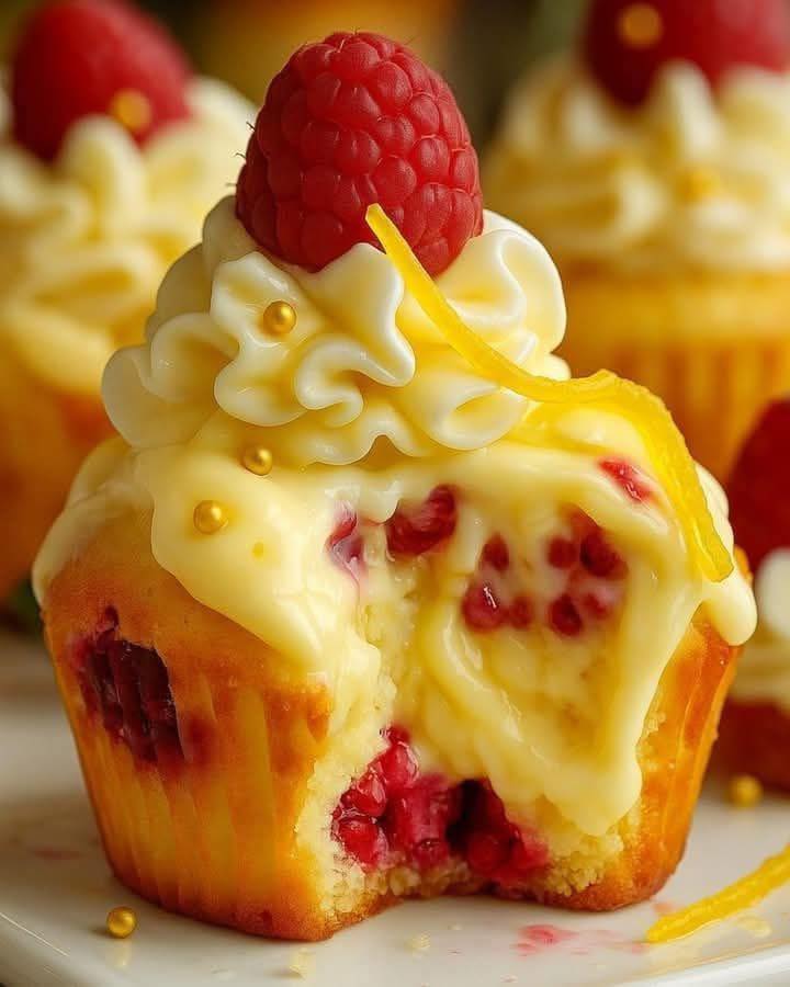 Cupcakes de Framboesa com Limão