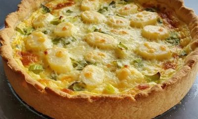 Quiche de Palmito e Alho-Poró.