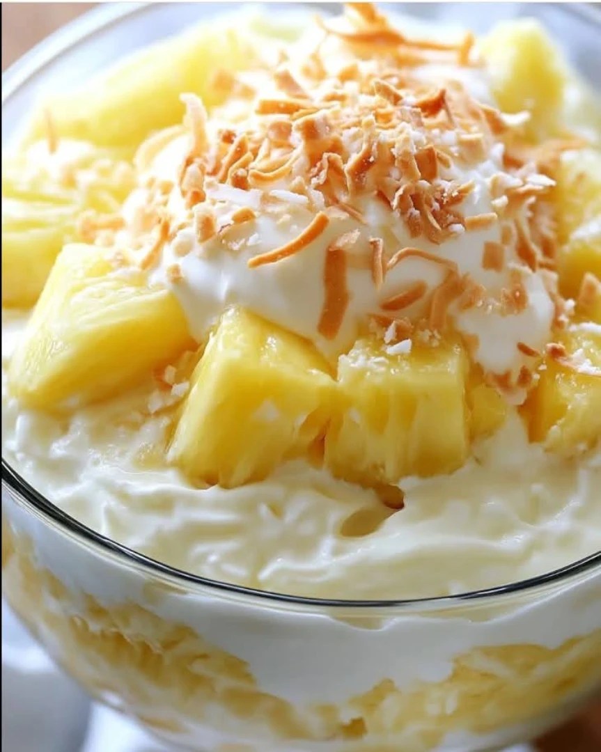Creme de Coco com Abacaxi
